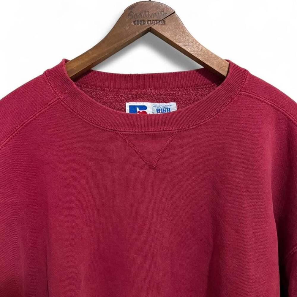 Russell Athletic Vintage High Cotton Maroon Crewneck Sweatshirt